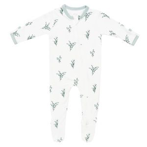 Kyte Baby Preemie Zippered Footie in Eucalyptus